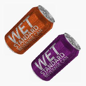 3D 355ml 12oz Wet Standard Beverage Can Collection model